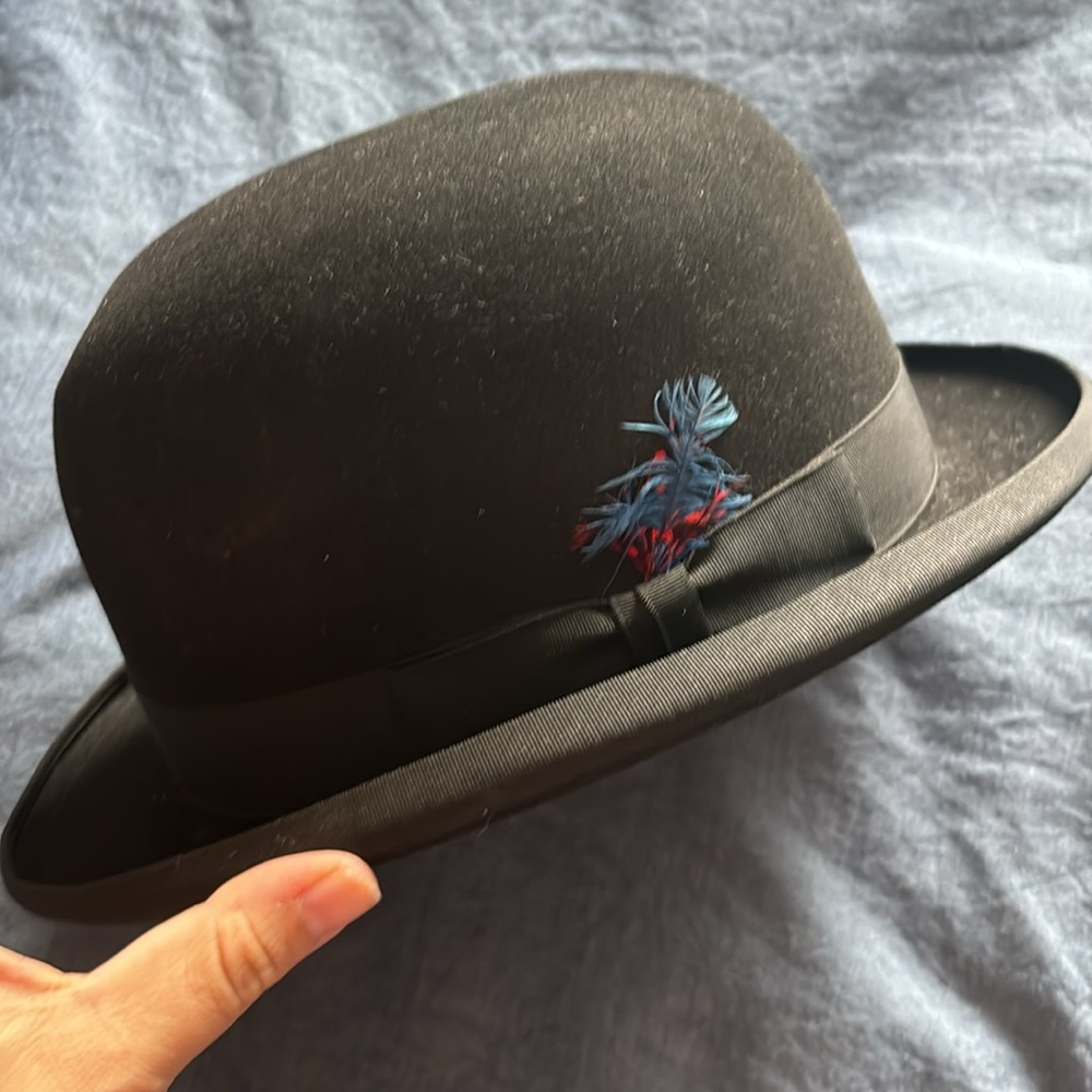 Vintage Stetson derby hat made in Canada fur felt and leather sweatband size 7